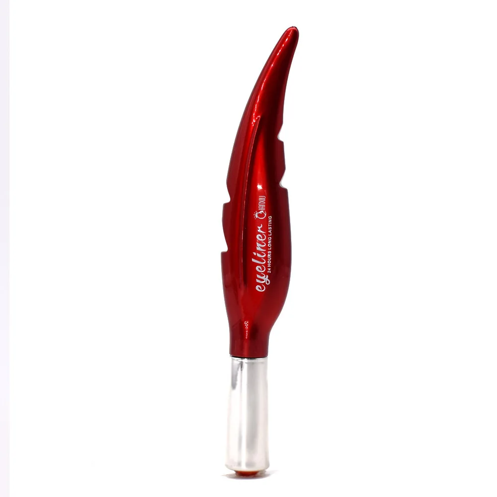 Feather Black Eyeliner Wasserdichter Stempel Weißer Flüssigstift Dauerhafte Schönheit Augen-Make-up für Frauen Weibliche Kosmetik Extrem fein