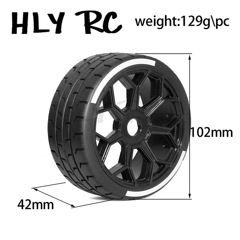 4pcs 100x42mm 42/100 Tire Tyre 17mm Wheel Hex for Arrma 1/7 Infraction Limitless FSR FS RC Car Upgrade Parts