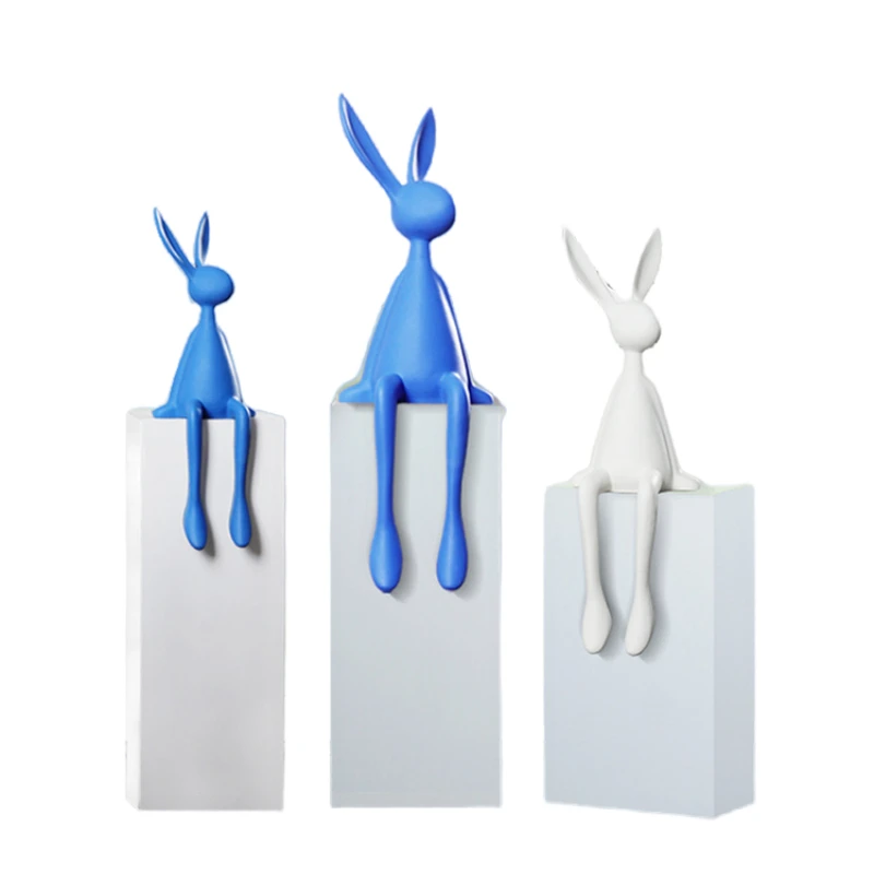 

Creative Network Red Cartoon Sitting Pose Long Ear Rabbit Ornament Living Room TV Cabinet Front Desk Desktop porch Decoration