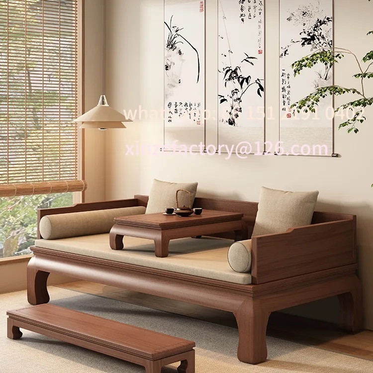 

Customizable New Chinese Arhat Bed Solid Wood Modern Sofa Bed