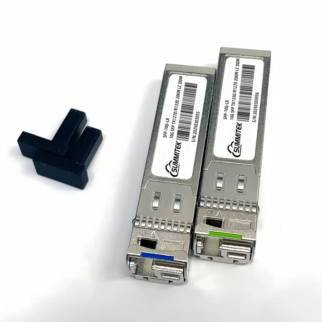 SUMMITEK 10G SC Simplex Connector SFP Module Single Mode Single Fiber 1270nm/1330nm with Mikrotik Gigabit Ethernet Switch