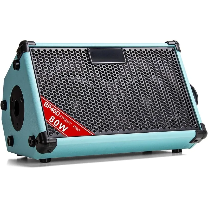 BP40D Powered Acoustic Guitar Amplifier- Portable Bluetooth Speaker 80W W/Battery with Reverb Chorus Delay Effect, 6 Inputs