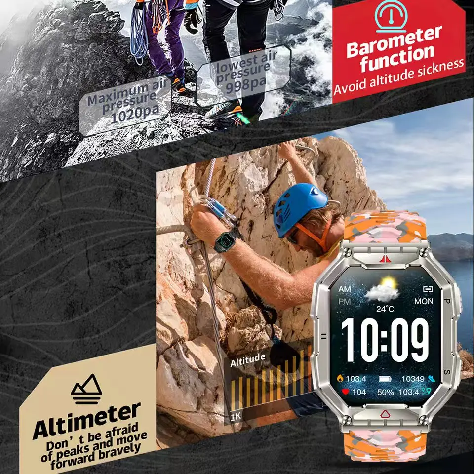 2025 جديد ساعة ذكية للرجال 360*360 HD شاشة تعمل باللمس الرياضة مقاوم للماء Smartwatch مراقبة الصحة بلوتوث دعوة الساعات الذكية