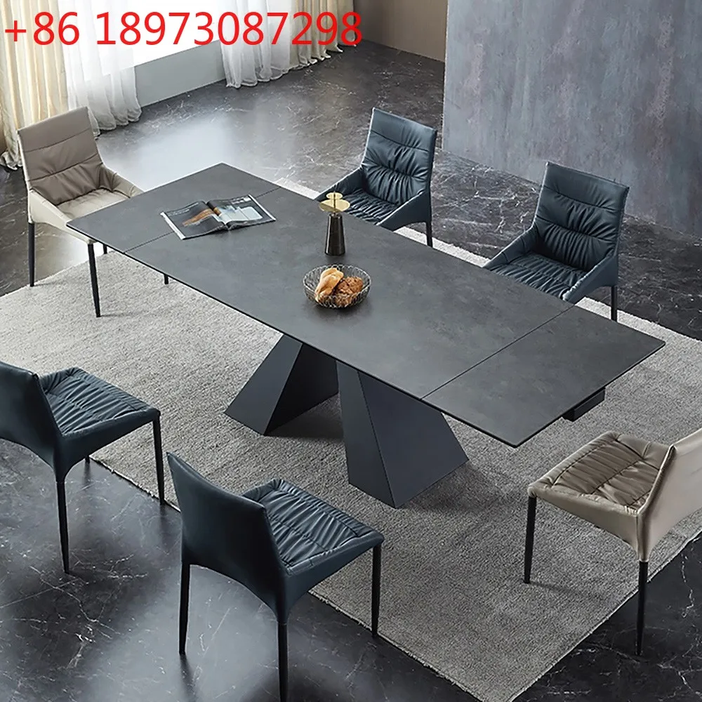 

Стол обеденный из каменной плиты, телескопический, складной, сжимаемый, прямоугольный, раздвижной, современный, простой, для дома, для небольшой квартиры, легкий