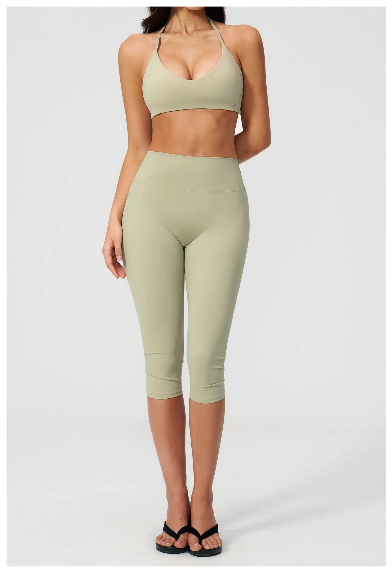 Women Tracksuit Yoga Set 2PCS Sports Set Short Sleeve Fitness Outfits Workout Clothes Running Capri Pants Gym Suit Athletic Wear