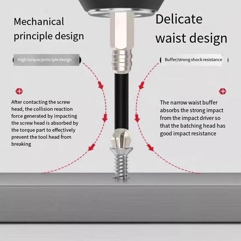 BAAG-9Pcs PH2 Cross-Magnetic Screwdriver Bit Anti-Slip Long Drill Bits 25-150Mm For Electric Screwdrivers Hand Drills