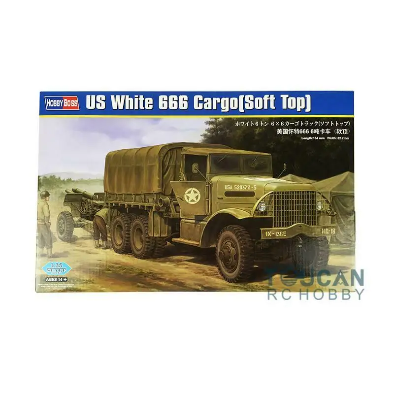 

Gifts Hobby Boss 83802 1/35 US White 666 (Soft Top) Cargo Truck Model Static Kit DIY Tank Car TH05933-SMT2