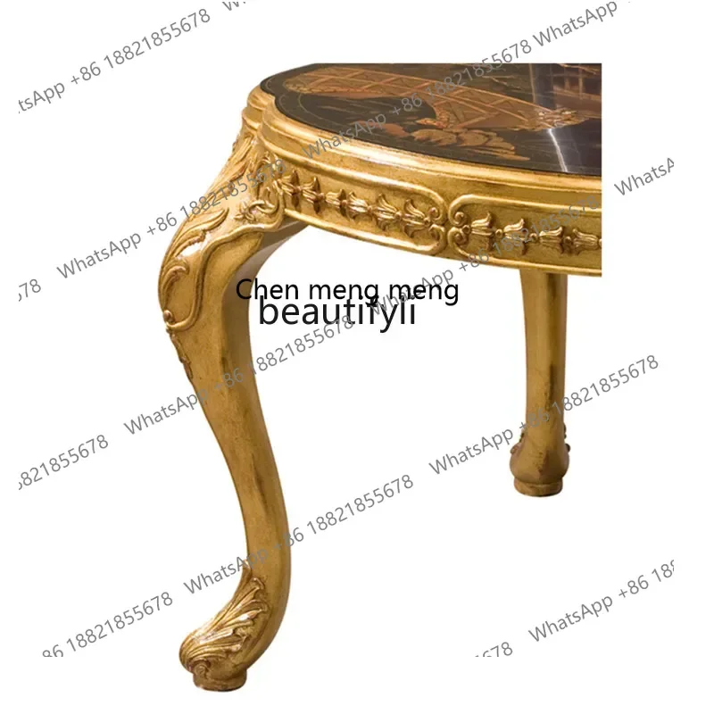cc182European solid wood hand-painted book chair French classical dining chair British villa furniture custom painted chair R