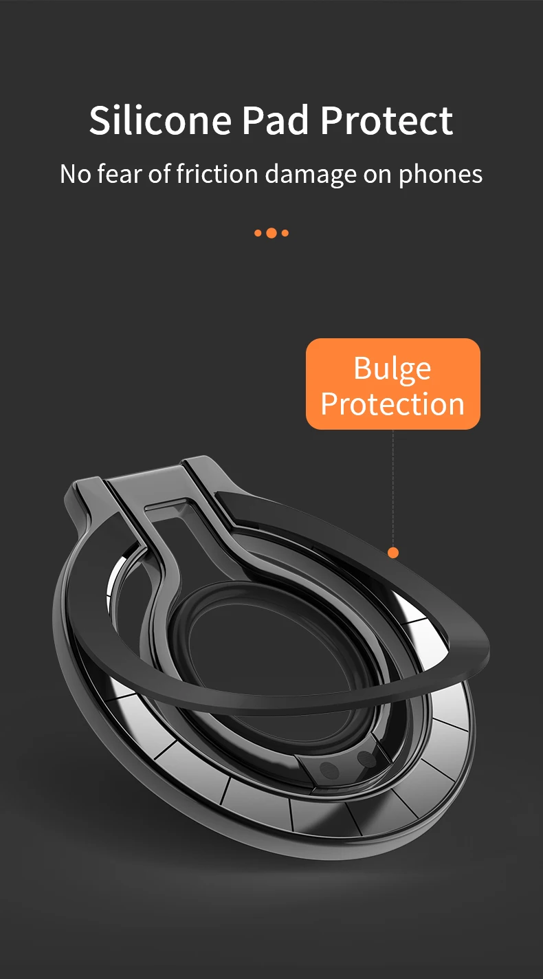 Handy Metall 360° ° Rotations-Fingerring, starker Magnetständer für Magsafe, zusammenklappbarer Magnethalter für iPhone 16, 15, 14, Samsung – Detail 11