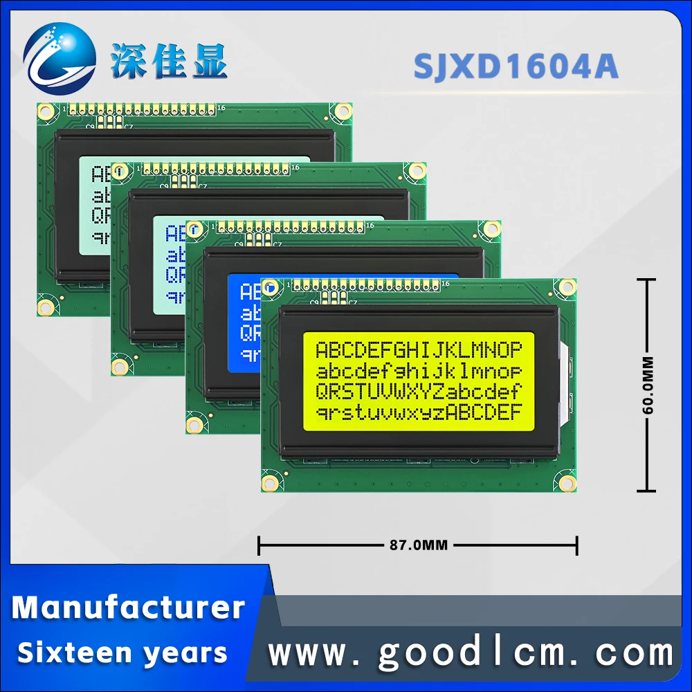 Produsen grosir bahasa Rusia LCD 1604 karakter dot matrix layar module modul display LCM standar tinggi
