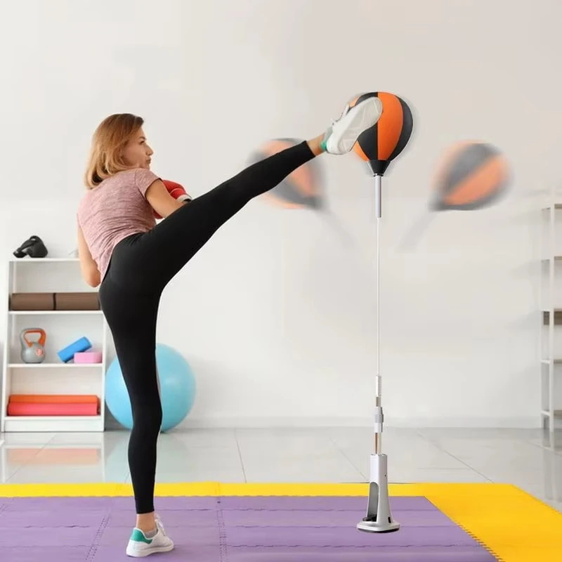 Image of Höhenverstellbarer Punching Ball Home Boxing Trainer Stehend Stressabbau Training Dodge Boxing Speed Reaction Ball