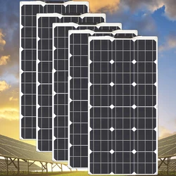 Solar Panel Solar High Efficiency Portable Power kit Flexible Charging Outdoor Cells For Home/Camping 100W 200W 300W 400W 1000W