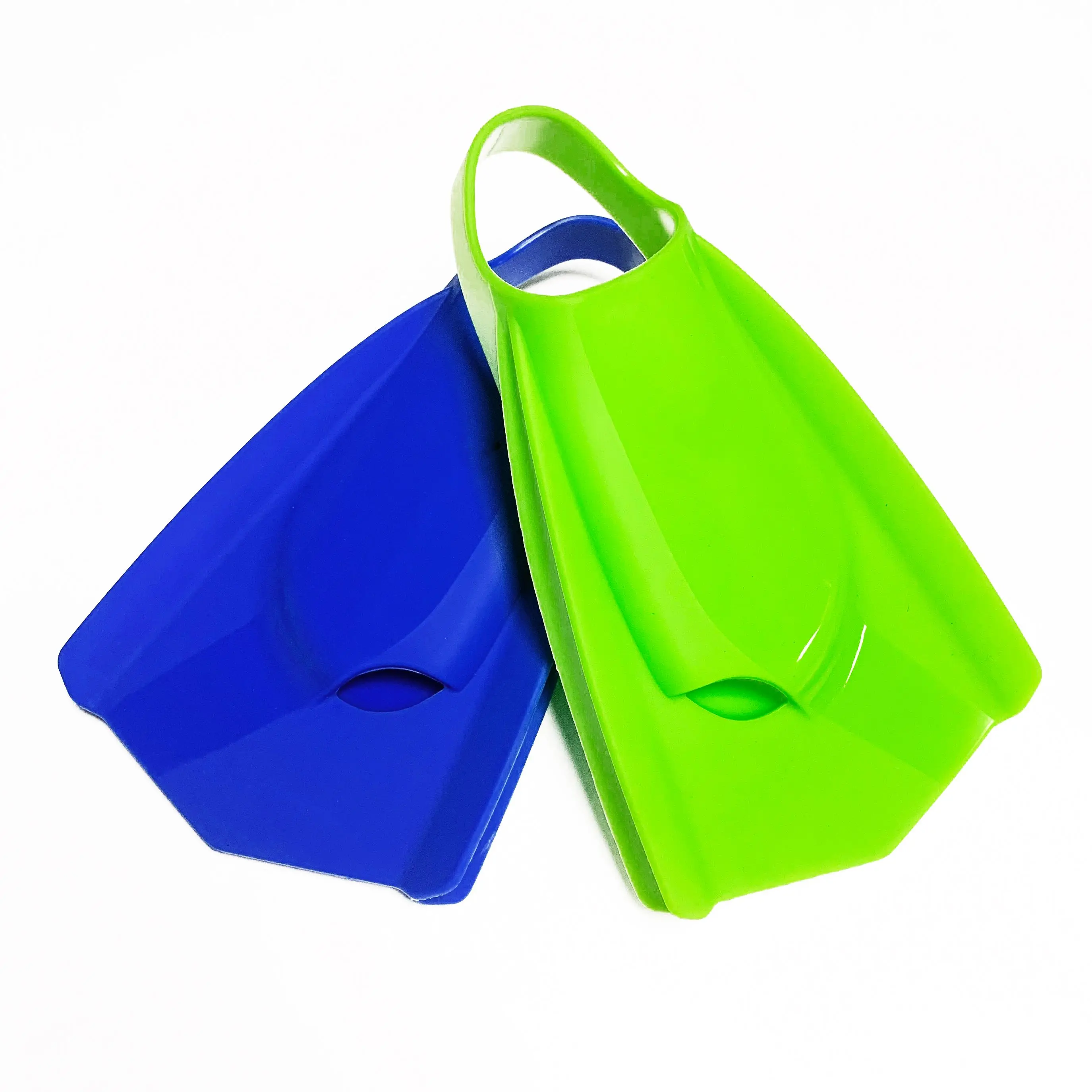 Unisex Adult Powerfin Professional Swim Training Fins Comfortable Silicone Short Blade Flippers Left-Right Design with Open Heel