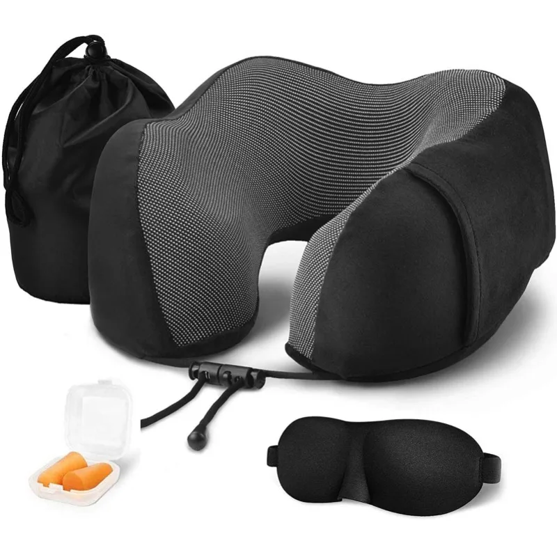 

Pillow Travel Pillow, Best Memory Travel Neck Pillow for Airplane Sleeping Travel Pillows with Storage Bag, Sleep Mask and