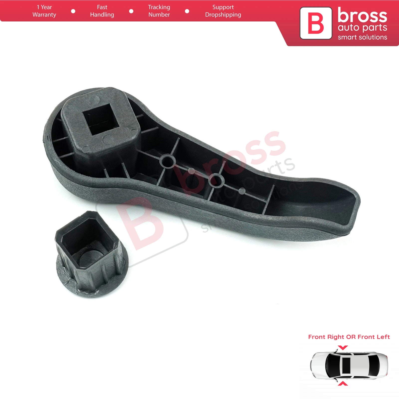 Bross BDP619 Seat Handle Seat Adjustment Grip Lever Front Right or Left 7701209658 for Clio MK2 1998-2005; twingo MK1 1998-2006