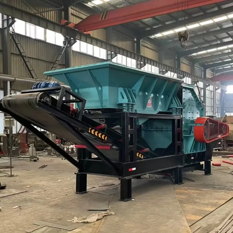 Customized Professional Small Mobile Concrete Crusher With Conveyor Belt - Diesel Powered Gravel Crushing Machine For Constructi