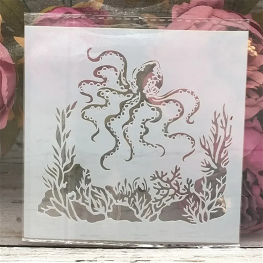 Owl Bird Dragon Octopus DIY Layering Stencil Template