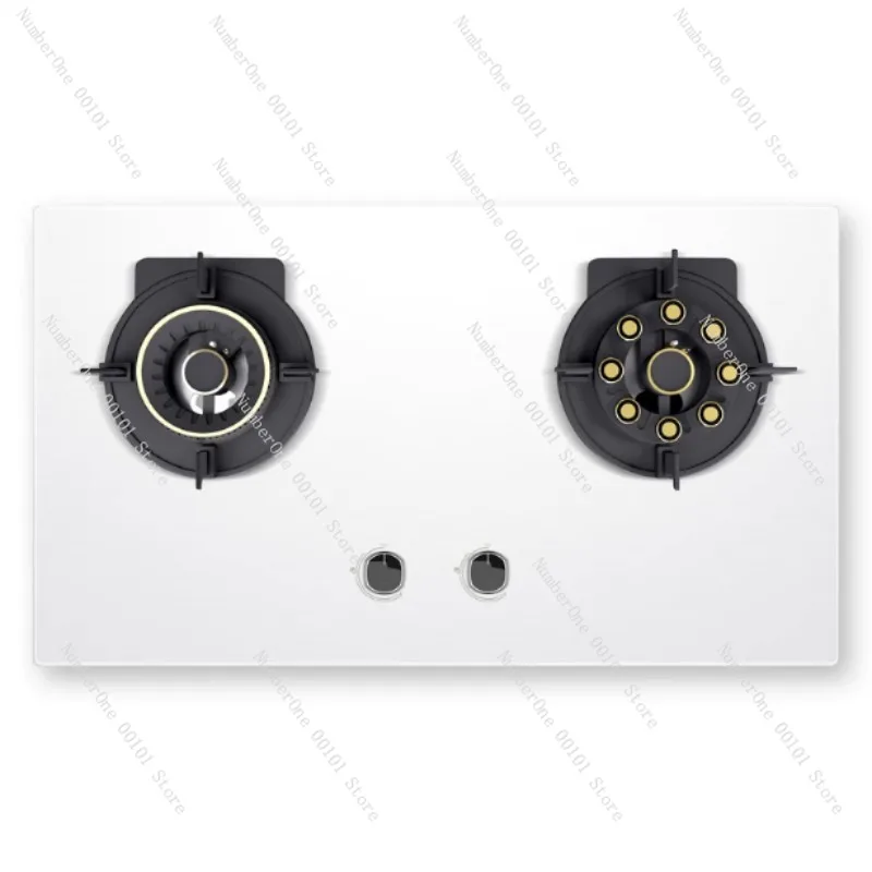 Smart Gas Cooktop 2 Burner with Timing Function Glass Top LPG Battery Ignition Flip Design