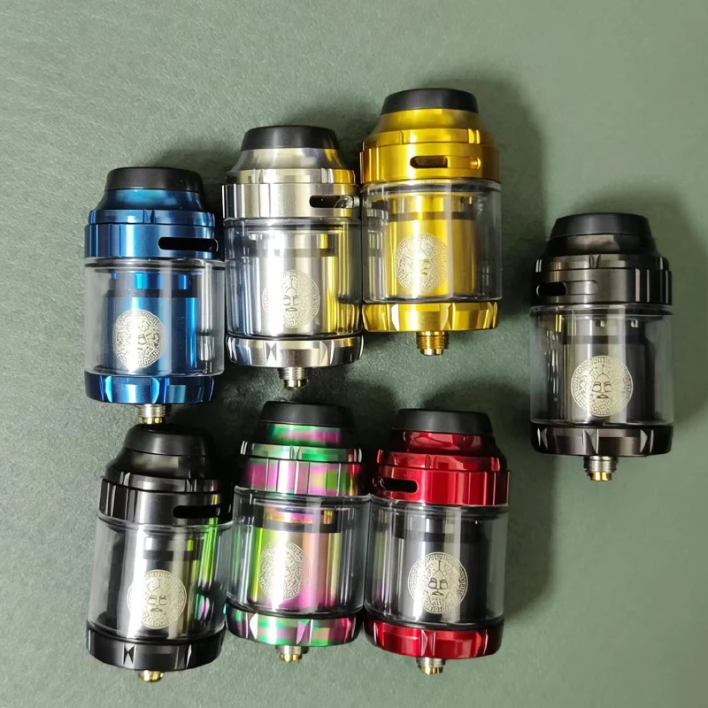 DIY Zeus X RTA 25mm 4.5ml Yeniden İnşa Edilebilir Tank 810 Delrin Damla Ucu Hava Akışı Sızdırmaz Çift Bobinli Dekoratif Yedek Parçalar