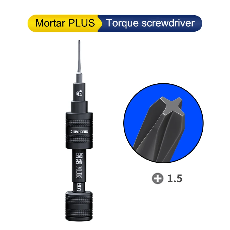 【MECHANIC】MORTAR PLUS Momentschroevendraaier Schroevendraaier met hoge sterkte voor IPhone Android-telefoon Demontage Beperkte koppelgereedschappen
