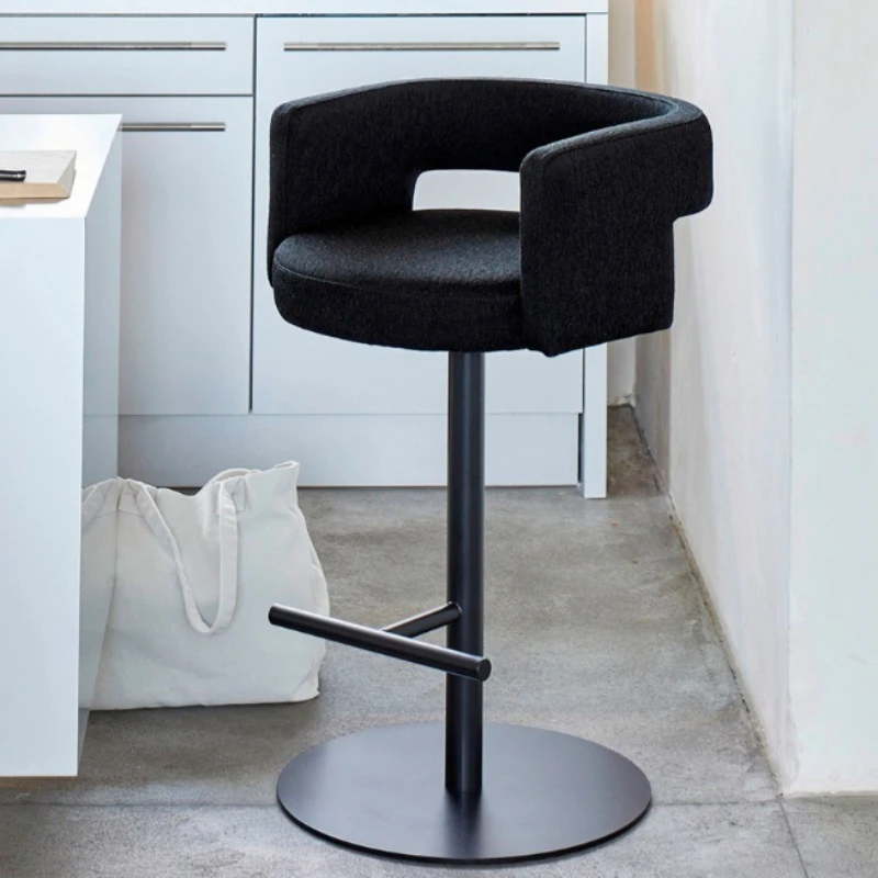 Chaise de bar ergonomique et confortable, chaise de bar design nordique, réglable en hauteur, vintage, pour maquillage, Taburete Alto, mobilier d'hôtel