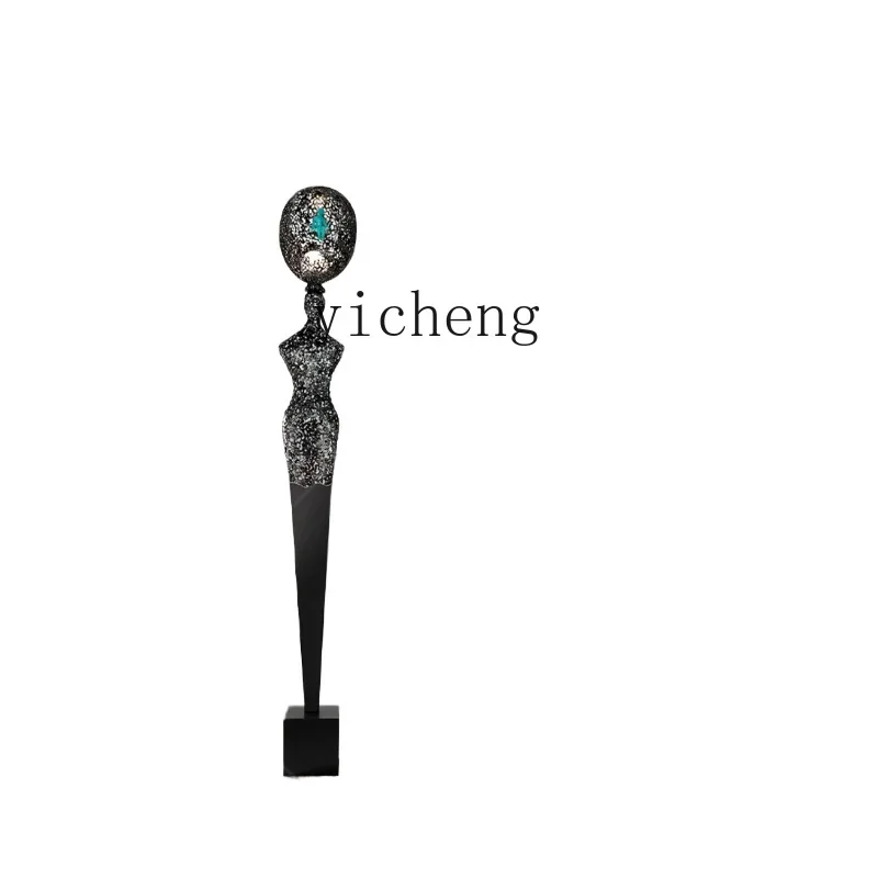 

Tqh Abstract Figure Large Floor Ornaments Sculpture Hotel Lobby Soft Decoration Model Room Living Room Artwork