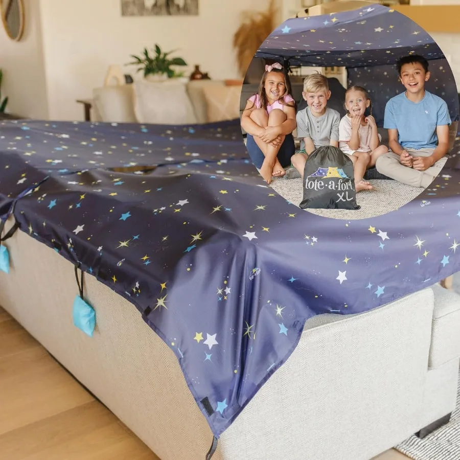 トートアーフォート スターリー XL ブランケット フォート ビルディングキット 4枚入りブランケット TOTEAFORT おもちゃ ポータブルプレイハウス プレイテント 男の子 女の子用