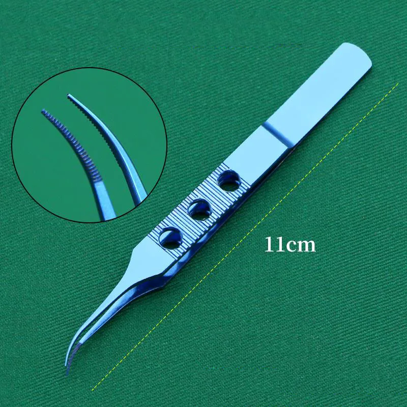 Titanium Alloy Microscopic Tweezers Transverse Tweezers Hair Plucking Hair Transplant Tweezers Microscopic Eye I