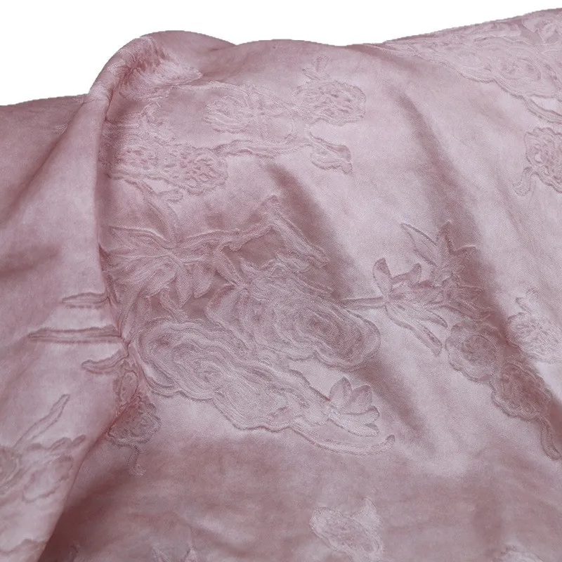 New Chinese-style simple wabi-sabi style silk jacquard dirt-dyed fabric