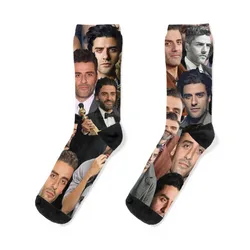 Oscar Isaac Foto Collage Sokken Sneeuw Kawaii Felle Kousenband Enkelsokken Dames Heren