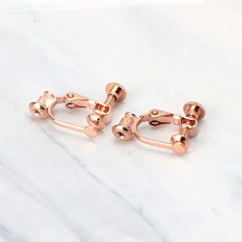 ZB91 1 Pair U Shape Clip-on Earrings Converter with Easy Open Loop No Pierced Earring Clips Jewelry Making Jewelry Findings