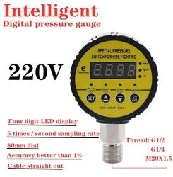 HC-Y810 220 AC 1MPA 5MPA 10MPA 30MPA Hydraulic Air Compressor Digital Pressure Switch M20 x 1.5 G1/2 G1/4 Customizable