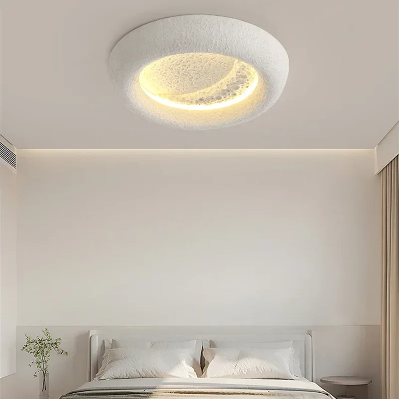 

Creative Wabi Sabi Moon Ceiling Light Soft for Bedroom Living Room Study Kids Room Minimalist Decorative Lamp for Home Decor