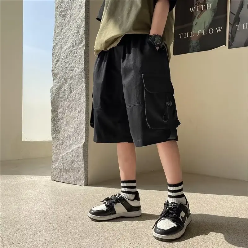 

Harajuku Style Popular New Literary Men's Capris Spring Fashion Children's Wear Simple And Lazy INS Trendy Pants