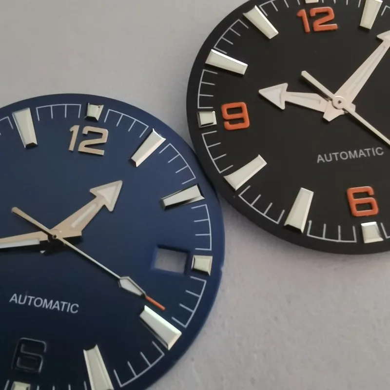 31mm Super Green Luminous 369 Number Scale Insert Black Blue Watch Dial Hands Fit for NH35 NH36 Mechanical Movement Sea 600