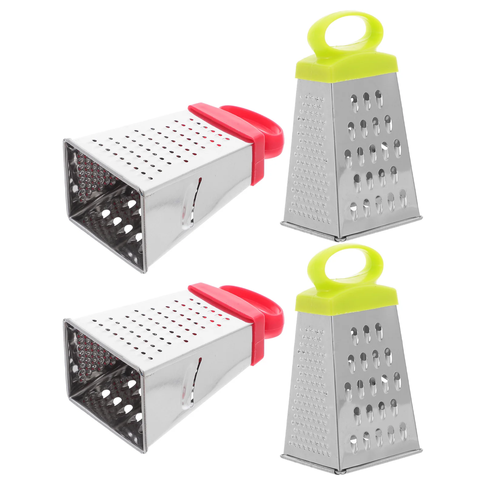 

4Pcs Portable Stainless Steel Box Grater 4-Sided Cheese Shredder Vegetable Slicer for Fresh Ingredients Cheese Shredder Handheld