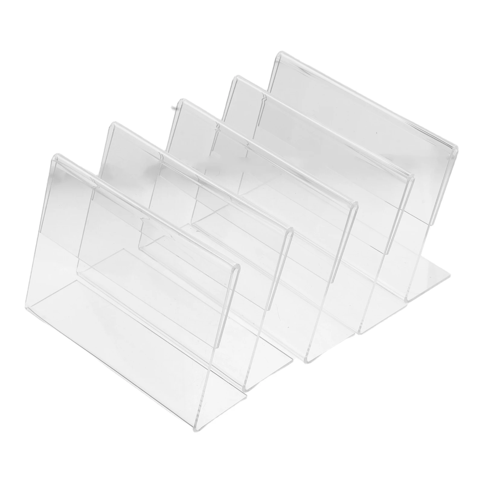 

5pcs Acrylic Sign Holder Transparent Table Display Stand For Price Label Card Stands Supermarket Fruit Vegetable Price Display