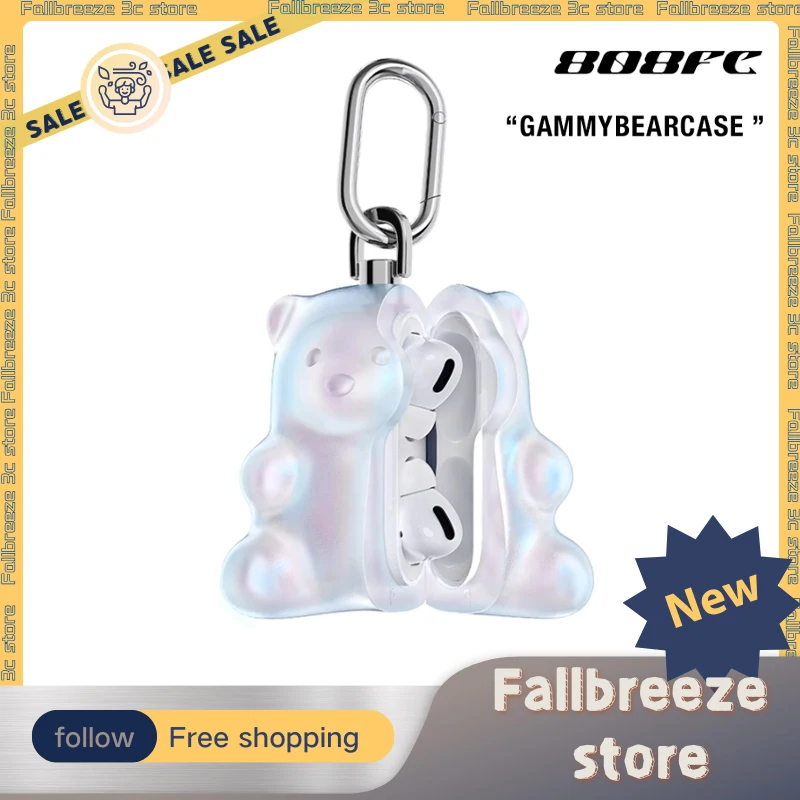 

808FC Untitle07 GAMMYBEARCASE Чехол для наушников на заказ Прозрачный защитный чехол из жесткого резины AirPods Pro 2 3 4 Чехлы для наушников