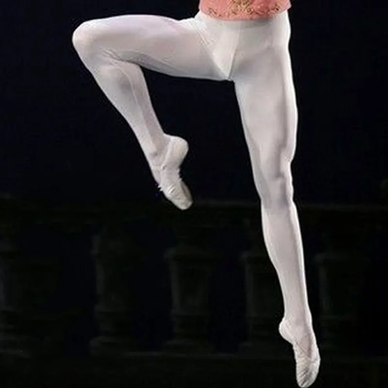 black-white-nylon-spandex-footed-dance-ballet-tights-for-men-boy-dance-wear
