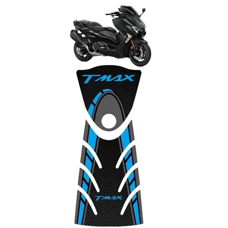 FOR YAMAHA TMAX 530 Motorcycle Fuel Tank Protector 3D Gel Sticker Decal - Blue  MOto