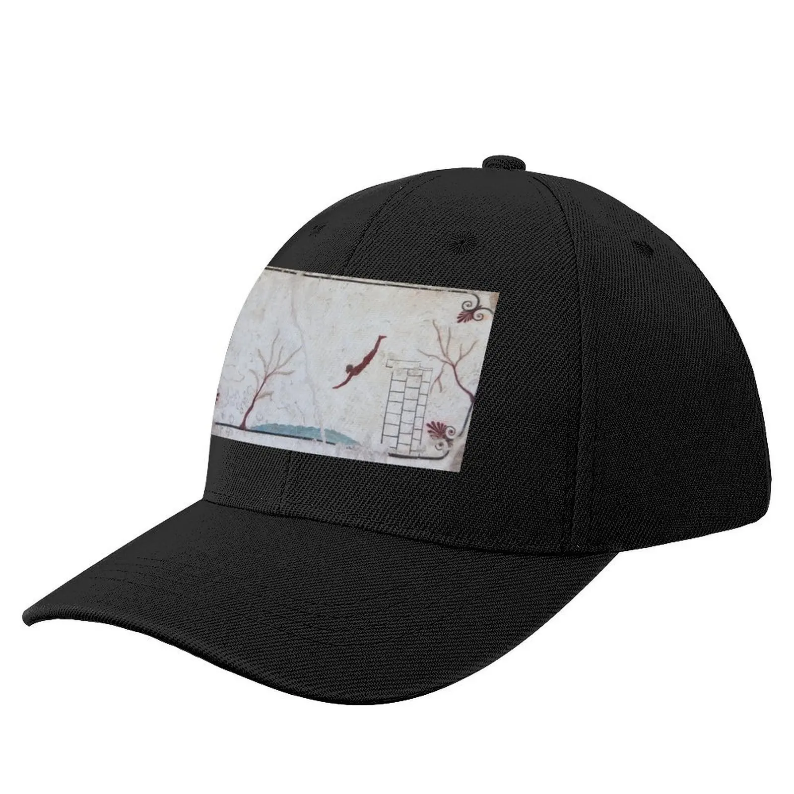 

Tomb of the Diver, Paestum Baseball Cap Golf Hat Hood Beach Outing party Hat Women Beach Fashion Men's