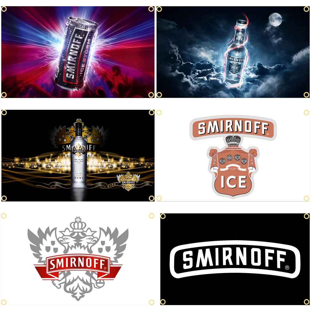 3x5 футов флаг Smirnoffs флаг полиэстер цифровой печатный баннер алкоголь для украшения