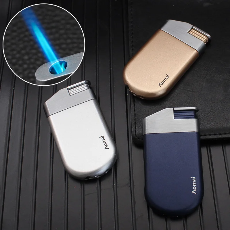 

Ultrathin Mini Torch Lighter Oblique Fire Direct Blast Lighter Cool Refillable Butane Gas Lighter Smoking Accessories Gift Tool