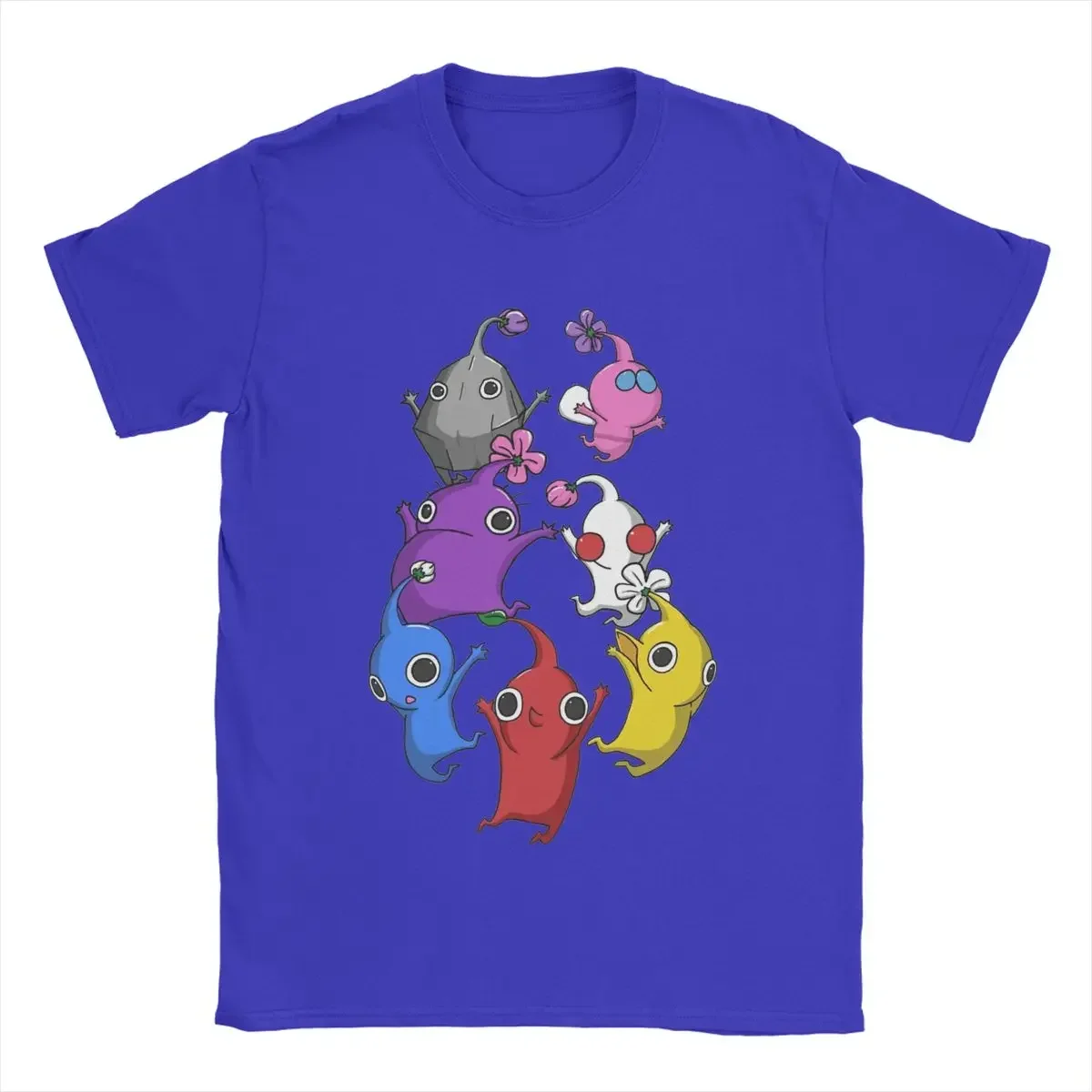 Erkek tişört atlama Pikmin başar saf pamuk Tees kısa kollu T shirt yuvarlak yaka giyim hediye fikri  anime tshirt vintage Summe