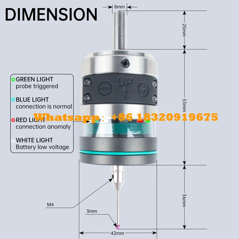 GP-800 CNC Wireless Probe Tool for machining centre 3D edge probe replacement centering rod Renishaw OMP-40-2 Marposs