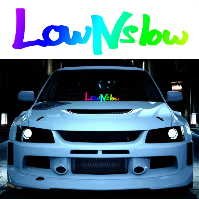 

1 шт. LowNslow белая виниловая наклейка для автомобиля - водонепроницаемая съемная наклейка для окон, автомобилей, ноутбуков | Подарок для энтузиастов Lowrider
