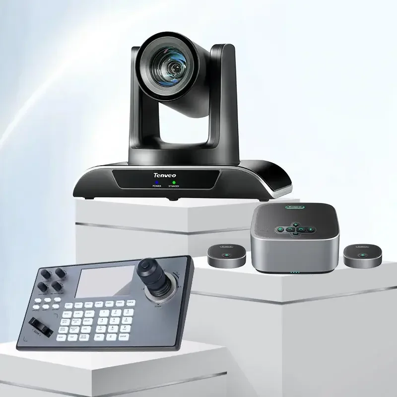 

Tenveo New Tracking NDI Set IP 20x PTZ Conference Camera Speakerphone And Microphone With IP Keyboard Controller