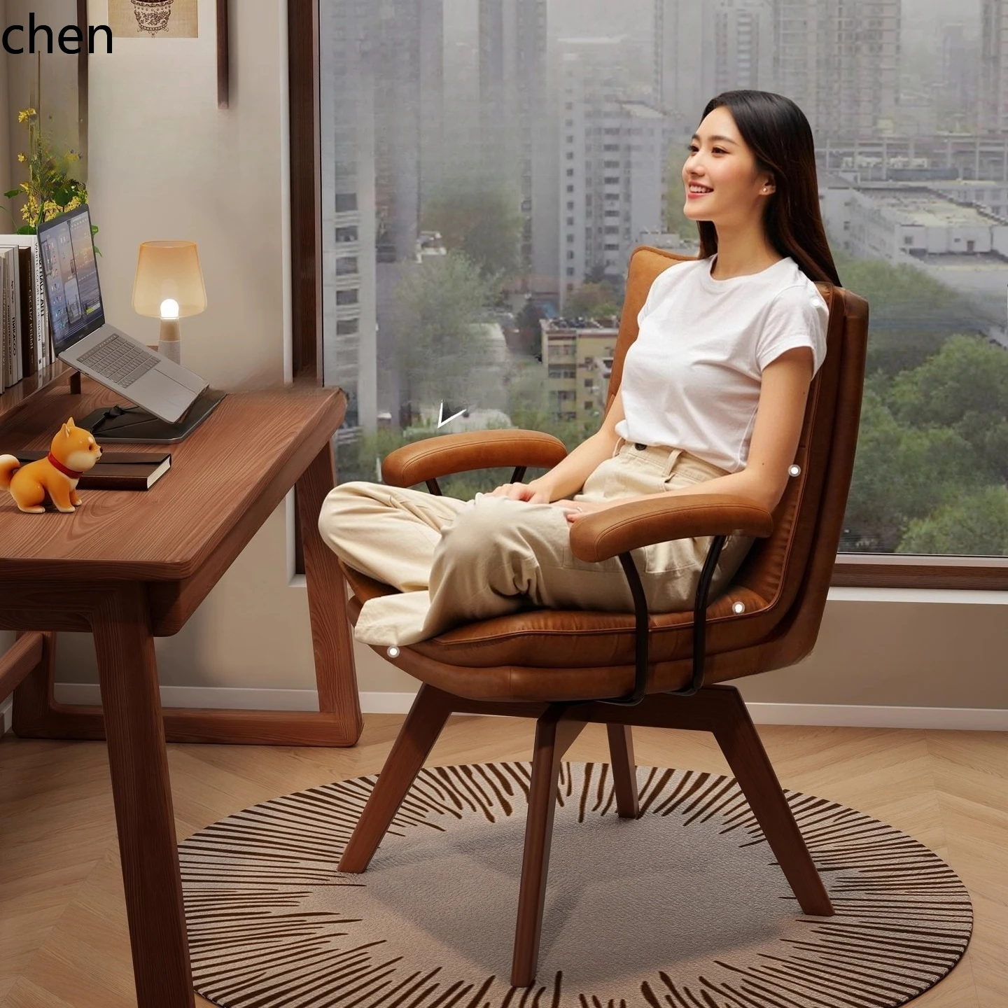 CZ Home Solid Wood Swivel Desk - Home Office Login 评论和价格
