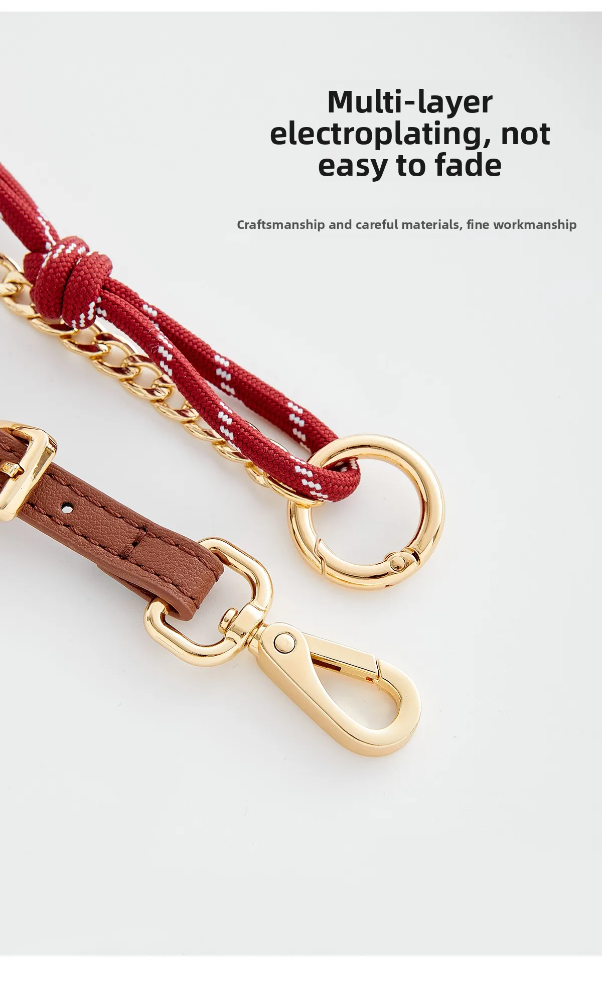 Bag Extension Chain Bag Shoulder Strap for Women Bag Strap No Drilling Underarm Diagonal Cross Bag Modification Bags Accessories