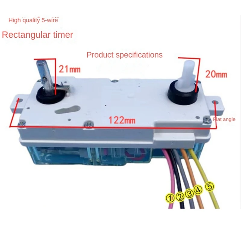 5-Line Strip Washing Machine Timer Washing Machine Timer Switch Wash Timer Semi-Automatic Double Cylinder Washing White 1 Piece